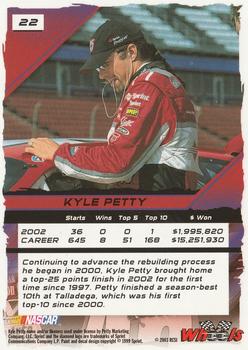 2003 Wheels High Gear #22 Kyle Petty Back