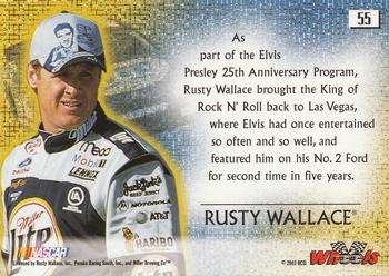 2003 Wheels High Gear #55 Rusty Wallace's Car Back