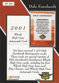 2003 Wheels High Gear - Dale Earnhardt Retrospective #RT 9 Dale Earnhardt Back