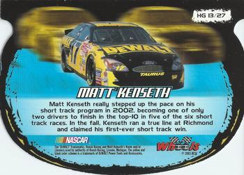 2003 Wheels High Gear - High Groove #HG 13 Matt Kenseth Back