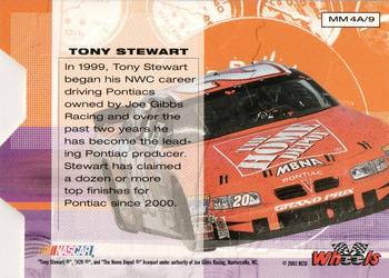 2003 Wheels High Gear - Man & Machine (Man) #MM 4A Tony Stewart Back