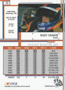 2004 Press Pass Eclipse #23 Ricky Craven Back