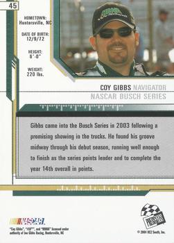 2004 Press Pass Eclipse #45 Coy Gibbs Back