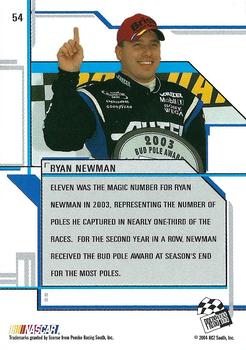 2004 Press Pass Eclipse #54 Ryan Newman Back