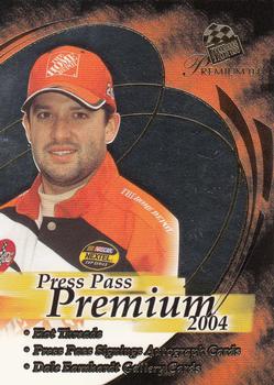 2004 Press Pass Premium #50 Tony Stewart Front