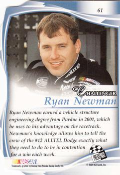 2004 Press Pass Premium #61 Ryan Newman Back