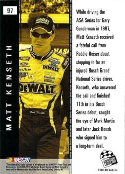 2004 Press Pass #97 Matt Kenseth Back