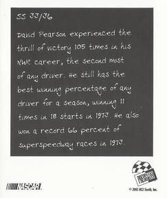 2004 Press Pass - Snapshots #SS 33 David Pearson Back