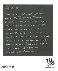 2004 Press Pass - Snapshots #SS 34 Bobby Allison Back