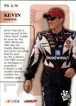 2004 Press Pass - Top Shelf #TS 2 Kevin Harvick Back