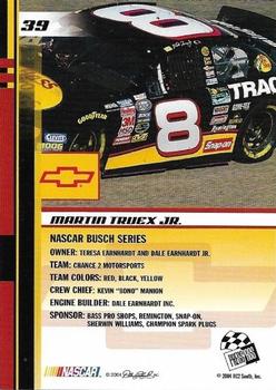 2004 Press Pass Trackside #39b Martin Truex Jr. Back