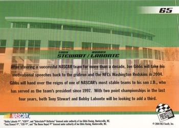 2004 Press Pass Trackside #65 Tony Stewart / Bobby Labonte Back