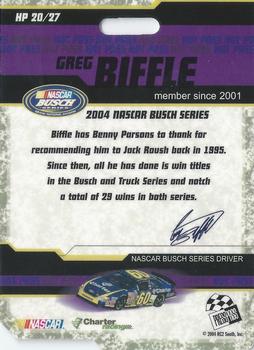 2004 Press Pass Trackside - Hot Pass #HP 20 Greg Biffle Back