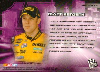 2004 Press Pass Trackside - Hot Pursuit #HP 6 Matt Kenseth Back