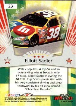 2004 Wheels American Thunder #23 Elliott Sadler Back