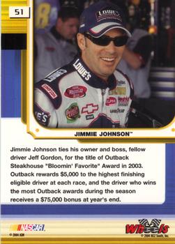 2004 Wheels High Gear #51 Jimmie Johnson Back