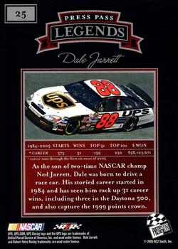 2005 Press Pass Legends #25 Dale Jarrett Back