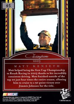 2005 Press Pass Legends #45 Matt Kenseth Back