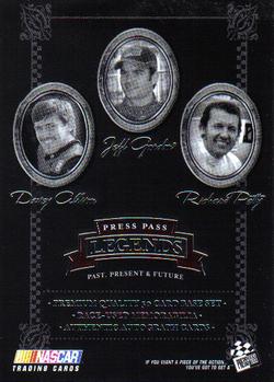 2005 Press Pass Legends #50 Davey Allison / Jeff Gordon / Richard Petty Front