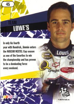 2005 Press Pass Stealth #45 Jimmie Johnson Back