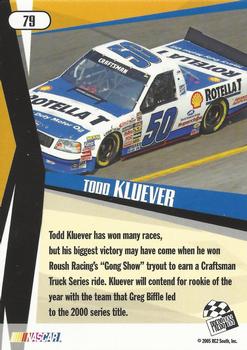 2005 Press Pass Stealth #79 Todd Kluever Back