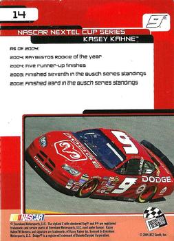 2005 Press Pass Trackside #14 Kasey Kahne Back