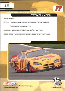 2005 Press Pass Trackside #15 Travis Kvapil Back
