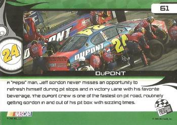 2005 Press Pass Trackside #61 Jeff Gordon's Car Back