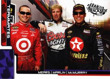 2005 Press Pass Trackside #71 Casey Mears / Sterling Marlin / Jamie McMurray Front