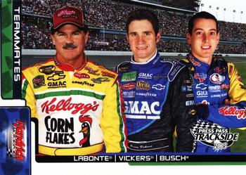 2005 Press Pass Trackside #75 Terry Labonte / Brian Vickers / Kyle Busch Front