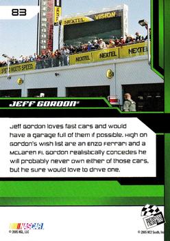 2005 Press Pass Trackside #83 Jeff Gordon Back