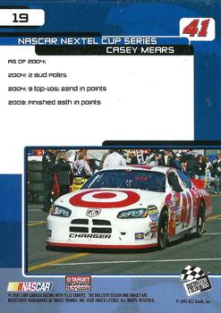 2005 Press Pass Trackside #19 Casey Mears Back