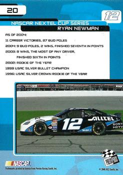 2005 Press Pass Trackside #20 Ryan Newman Back