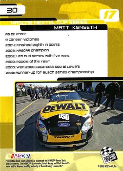 2005 Press Pass Trackside #30 Matt Kenseth Back