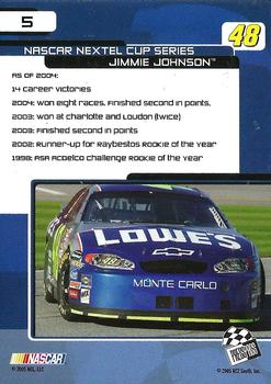 2005 Press Pass Trackside #5 Jimmie Johnson Back