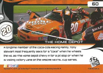 2005 Press Pass Trackside #60 Tony Stewart's Car Back