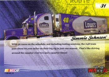 2005 Wheels American Thunder #31 Jimmie Johnson's Rig Rt. 66 Back