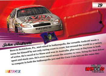 2005 Wheels American Thunder #79 John Andretti Back