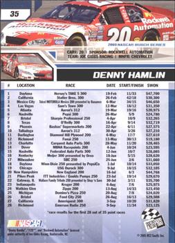 2006 Press Pass #35 Denny Hamlin Back