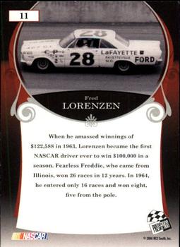2006 Press Pass Legends #11 Fred Lorenzen Back