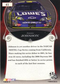 2006 Press Pass Legends #41 Jimmie Johnson Back