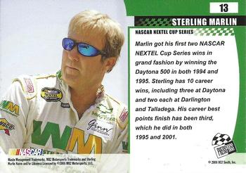 2006 Press Pass Optima #13 Sterling Marlin Back