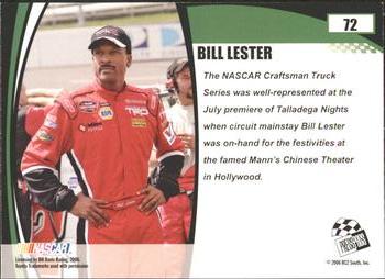 2006 Press Pass Optima #72 Bill Lester Back