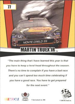 2006 Press Pass Optima #77 Martin Truex Jr. Back