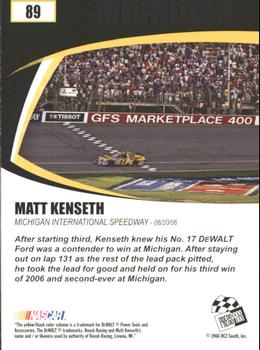 2006 Press Pass Optima #89 Matt Kenseth Back
