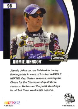 2006 Press Pass Optima #98 Jimmie Johnson Back
