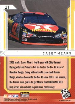 2006 Press Pass Stealth #21 Casey Mears Back