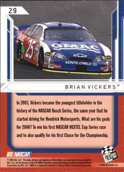 2006 Press Pass Stealth #29 Brian Vickers Back