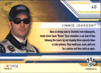 2006 Press Pass Stealth #40 Jimmie Johnson's Rig Back