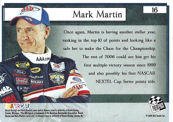 2006 Press Pass VIP #16 Mark Martin Back